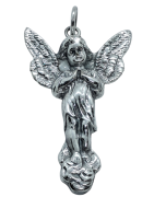 Placa de Cuna Angel de Laton Plateado