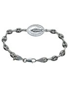 pulsera Virgen Milagrosa de Plata de Ley