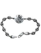 Pulsera Escapulario de Plata de Ley
