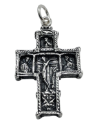 cruz gotica de plata de ley