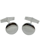 Gemelos Lisos de Plata de Ley