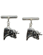 Gemelos Motivos Taurinos de Plata de Ley