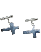 Gemelos Cruces de Plata de Ley