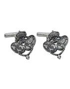 Gemelos Escudo Hermandad de la Macarena de Plata de Ley