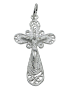Cruz Filigrana de Plata de Ley