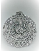 Placa de Cuna Virgen del Perpetuo Socorro de Laton Plateado