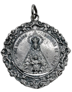 Placa de Cuna Virgen del Rosario de Plata de Ley