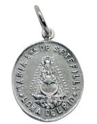 Medalla Virgen Setefilla de Lora del Rio de Plata de Ley