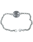 Pulsera Angel de la Guarda de Plata de Ley