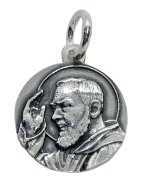 Medalla Padre Pio de Plata de Ley
