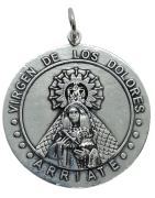 Medalla Virgen de los Dolores de Arriate de Plata de Ley