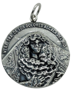 Medalla Virgen de los Dolores de Alcala del Rio de Plata de Ley