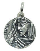 Medallas Virgen de las Penas de Malaga de plata de Ley