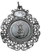 Placa de Cuna Cautivo de Laton Plateado