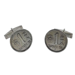 Gemelos Peseta de plata de...